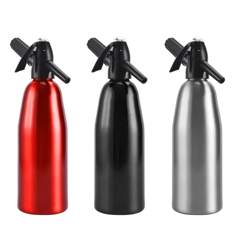 

Manual 1L Soda Siphon CO2 Dispenser WATER Bubble Generator Cool Drink Cocktail Soda Machine Aluminum Bar DIY Soda Maker