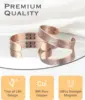 Vintage Pure Copper 18Pcs 3500 Gauss Strong Magnetic Therapy Open Cuff Bracelet 3