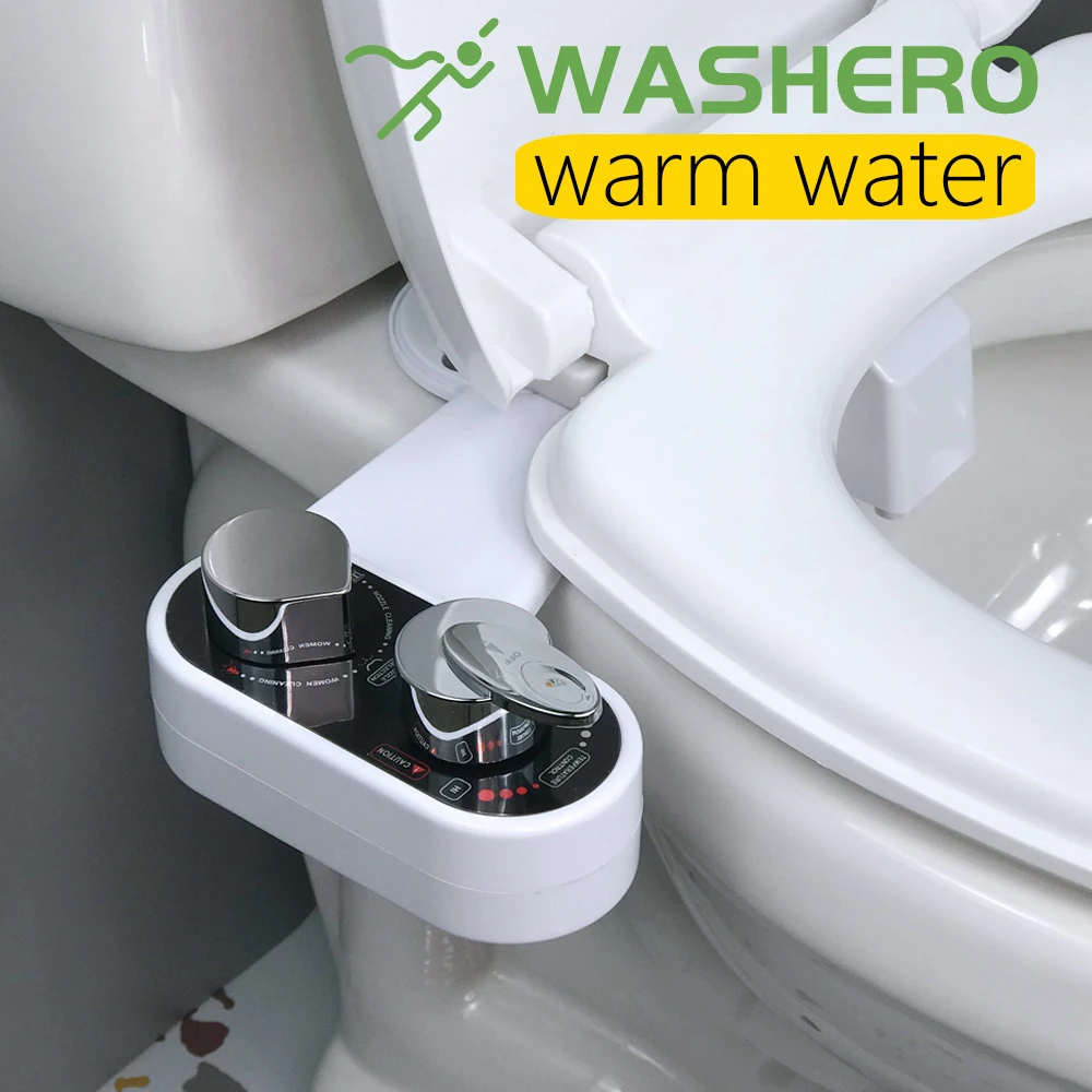 WASHERO Bidet Warm Water For Toilet Seat Attachment Jet Sprayer Cover ...