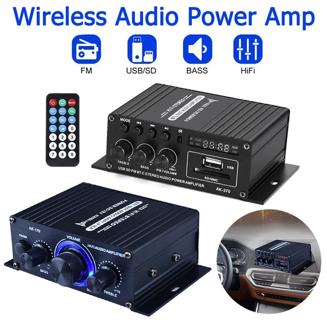 1600W Amplificateur Bluetooth 5.0 Audio, Stéréo Audio Récepteur