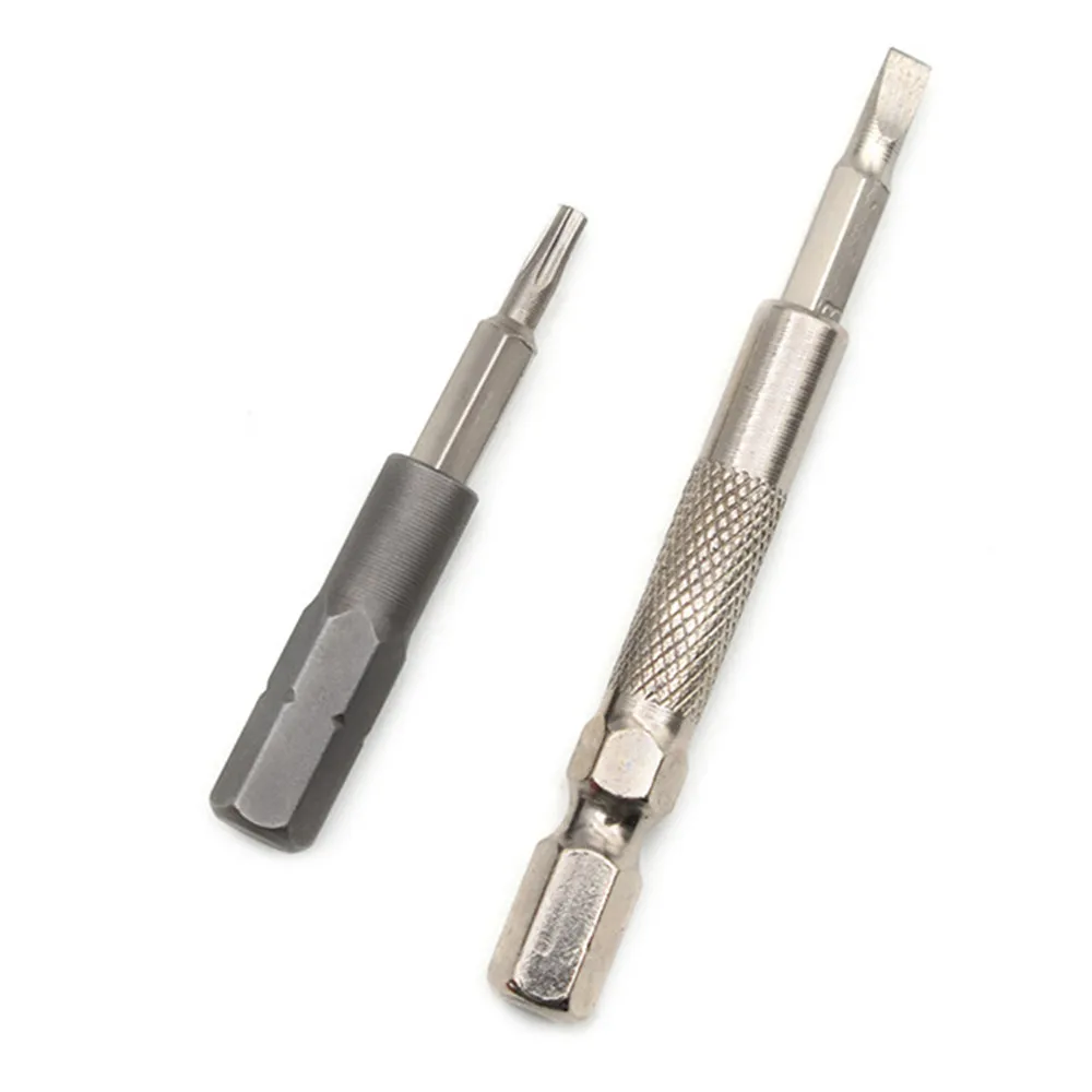 Premium 2PCS 1/4" 6.35mm Hex Shank to 4mm Hex Bit Adapter - High-Precision Converter for Precision Hex Socket Screws