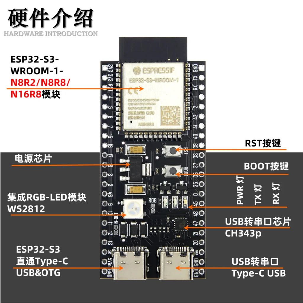 Esp32 s3 devkitc 1. Esp32-s3 wroom.