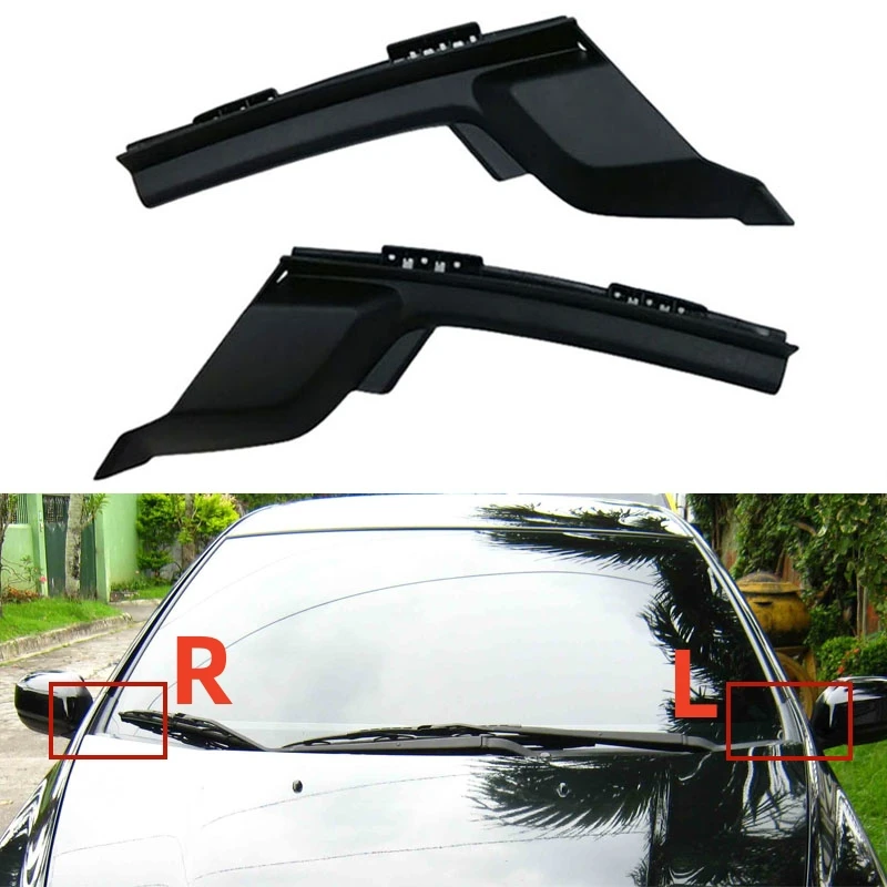 Car Front Windshield Wiper Side Extension Corner Cowl Deflector Panel Cover For Honda City 2009-2014