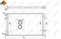 

53404 внутренний радиатор двигателя GOLF V JETTA III PASSAT