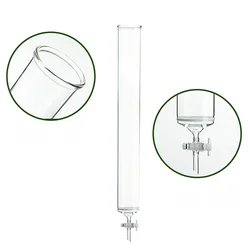 1pcs Lab Glass Chromatographic Column with Sand Core,chromatography Filter Column with PTFE Piston