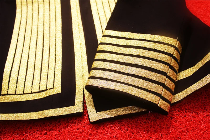 Men Suits Jackets Style Gold Stripe Korean Slim Suit Men's Walk Show Fashion Nightclub Blazer Performance Clothing Stylist Blazer Hombre