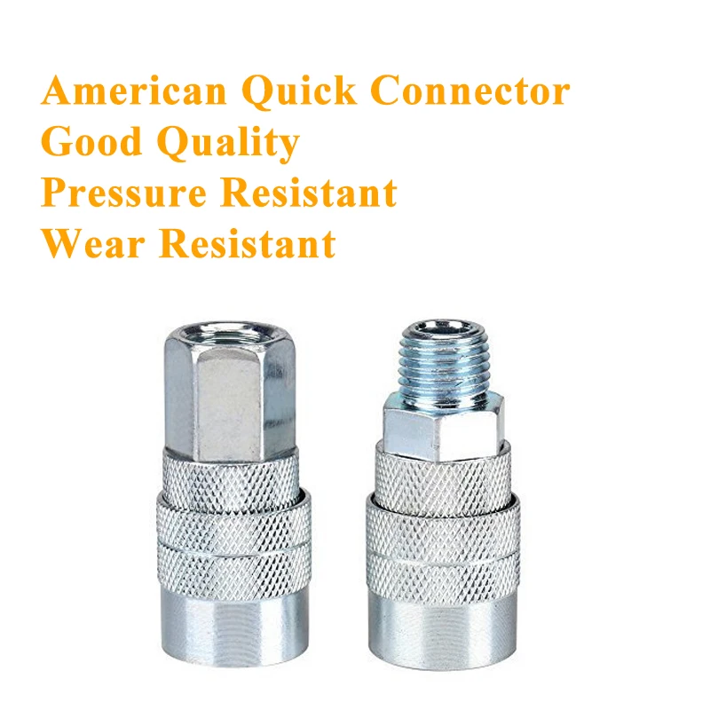 Air Hose Connector 1/4 NPT American Pneumatic Connector Quick Connector Compressor Accessories American Standard