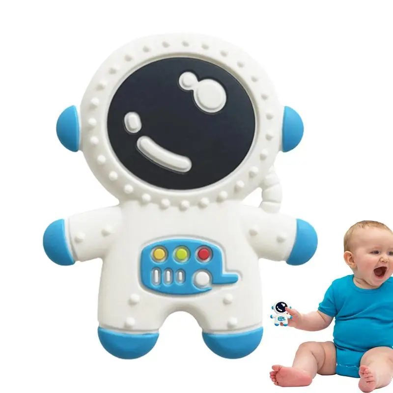 

Teething Toys Silicone Cute Teether Food-Grade Unique Astronaut Teether Funny Toys Kids Product Cute Elastic Teething Supplies