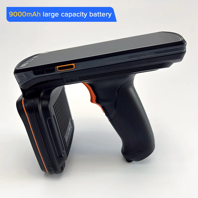20m Long Range Android 11 WIFI 4G Bluetooth RFID UHF  Handheld Reader Barcode Scanner for Warehouse/Livestock/Laundry Management 4