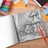 Mushroom Forest Coloring Book For Birthday Party Relieve Stress Kill Time Graffiti Painting Drawing Art Adult Picture Book 6