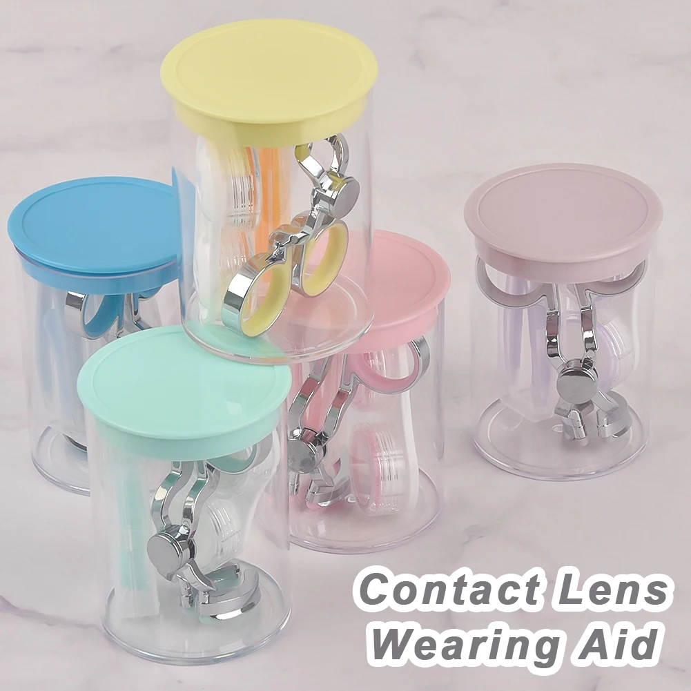 Contact Lens Application and Removal Aid with Storage Solution