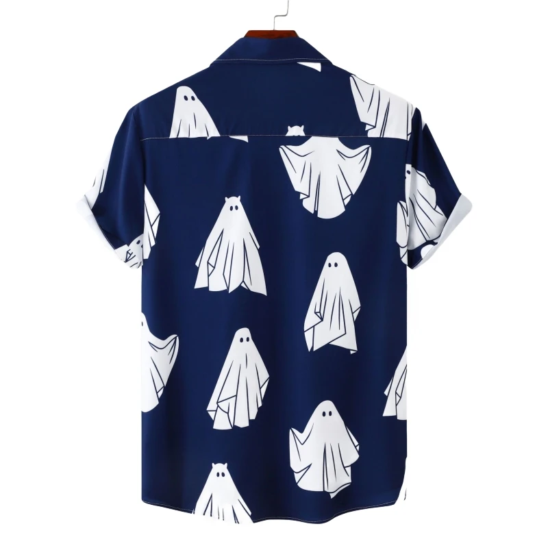 Shirts Men's Oversize Shirt Man Tiki Fashion Beach Clothing Blouses Social T-shirts Free Shipping Luxury Hawaiian Cotton T-shirt