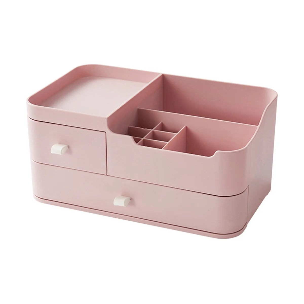 

Органайзер для туалетного столика, вместительный Настольный органайзер для хранения средств для волос с ящиками, идеально подходит для спальни