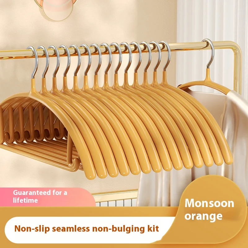 5pcs Nano seamless anti slip clothes hanger stand hanger non marking storage, thick clothing support, anti slip stainless steel