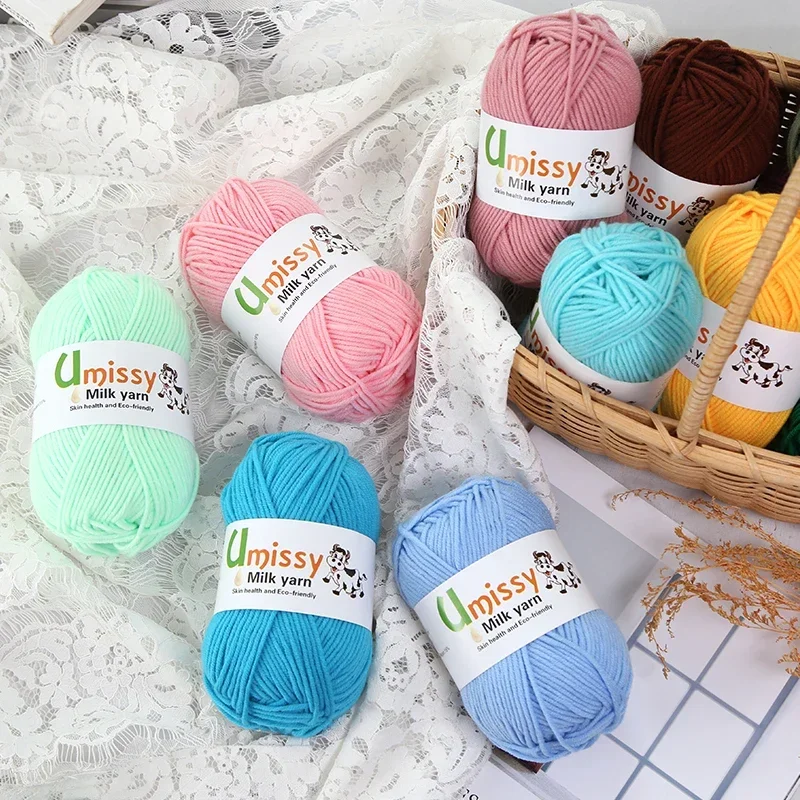 Knitting Yarn 1pc 50g Yarn Crochet Thread Milk Cotton Soft Warm Baby Yarn Hand Knitting Supplies