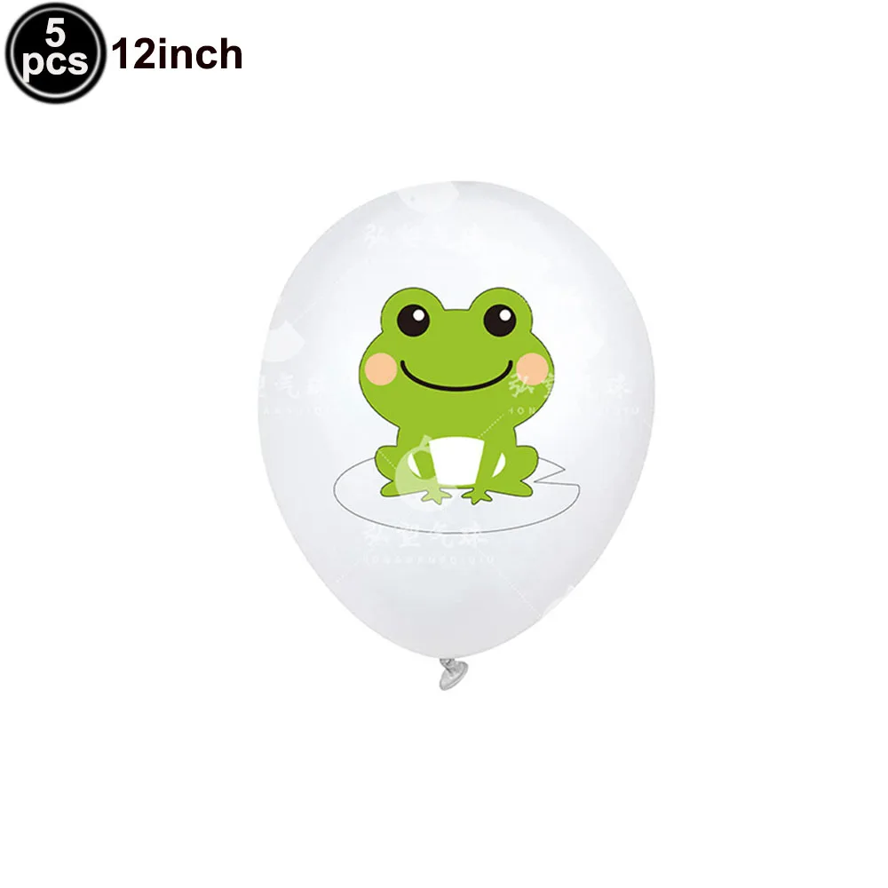 Frog Themed Birthday Party Decorations Kit - Pink & Green Banner, Balloons & Cake Toppers For Garden Party