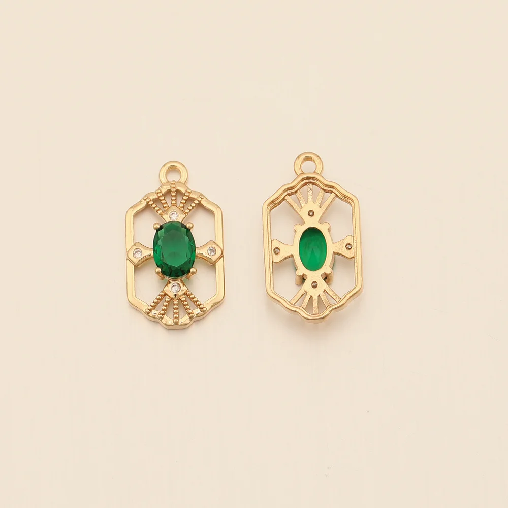 Cordial Design 12*21MM 50Pcs Jewelry Findings & Components/Rhinestone Pendant/Geometry Shape/Hand Made/DIY Making/CZ Charms - cordial