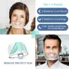 10Pcs Reusable Transparent Anti-fog Mask Shield Cover Restaurant School Plastic Anti-saliva Mouth Shield Beauty Tattoo Accessory 5