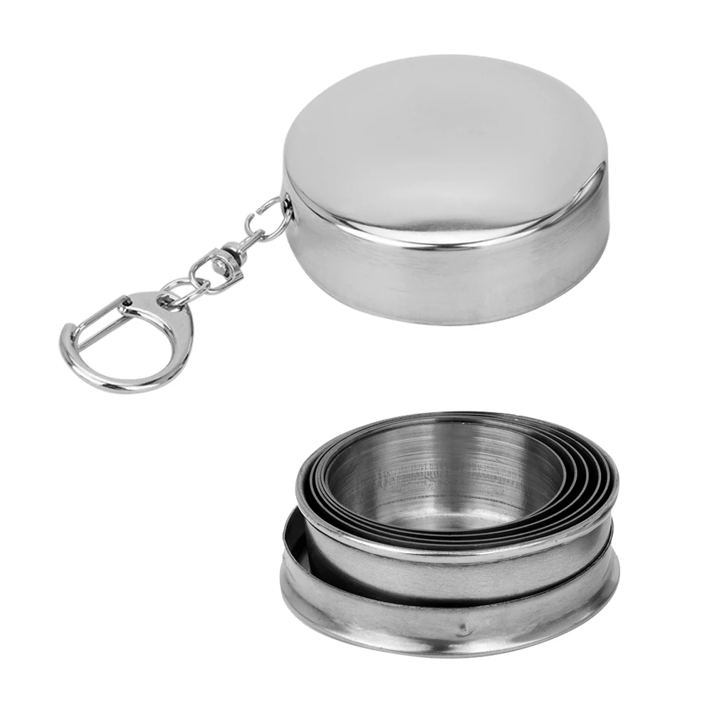 75ml/150ml/250ml Stainless Steel Folding Cup Portable Outdoor Travel Camping Telescopic Cup Ourdoor Foldable Drinkware