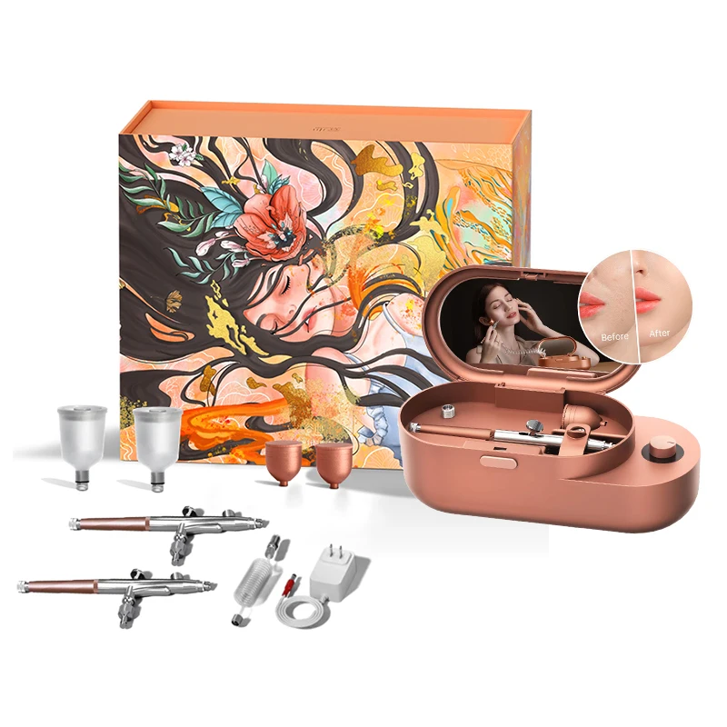 GX.Diffuser Makeup Airbrush Professional Makeup Tool Advanced Airbrush Makeup Machine Portable Foundation Air Compressor Gifts eyeshadow palette palette plate blending foundation makeup mixing palettes color tool