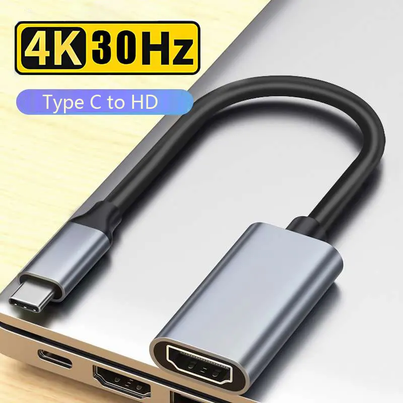 USB-C to HDMI 4K Cable Adapter for MacBook, Samsung, and Xiaomi