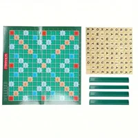 1PCS, English Scrabble Solitaire, Alphabet Chess, Alphabet Scrabble, Jigsaw Board Game for 2-4 players, board game。 2