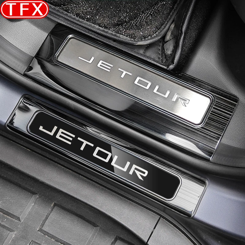 

For Chery Jetour T2 2024 2023 Car Styling Door Welcome Threshold Cover Sticker Stainless Steel Protector Auto Accessories
