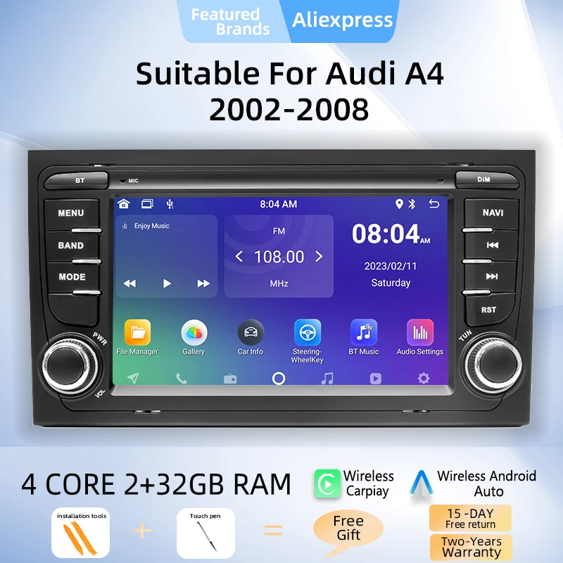 Autoradio GPS Android, Audi A4