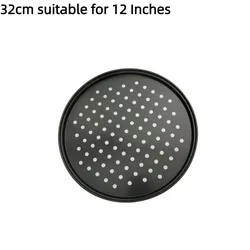 Carbon Steel Non - Stick Perforated Pizza Pan Set - 3 - Piece Round Baking Tool for Crispy Crusts (For 12 Inches)