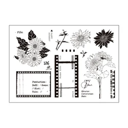 Vintage Butterflies Clear Silicone Stamps for DIY Scrapbooking and Decorative Albums (Orange)