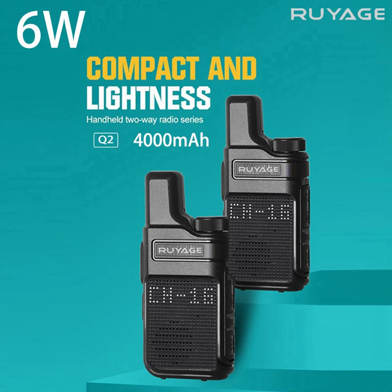 Pmr 446 Walkie Talkie Mini Radio Di Comunicazione Portatili Walkie Talkie Professionale Ricetrasmettitore Radio Bidirezionale Ruyage Q2 Qualità