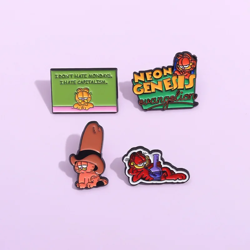 Cowboy Gattino Spilla Simpatico Cartone Animato Animale Distintivo Accessori Regalo All'Ingrosso Borsa Spille Per Vestiti Spille Decorative Risvolto