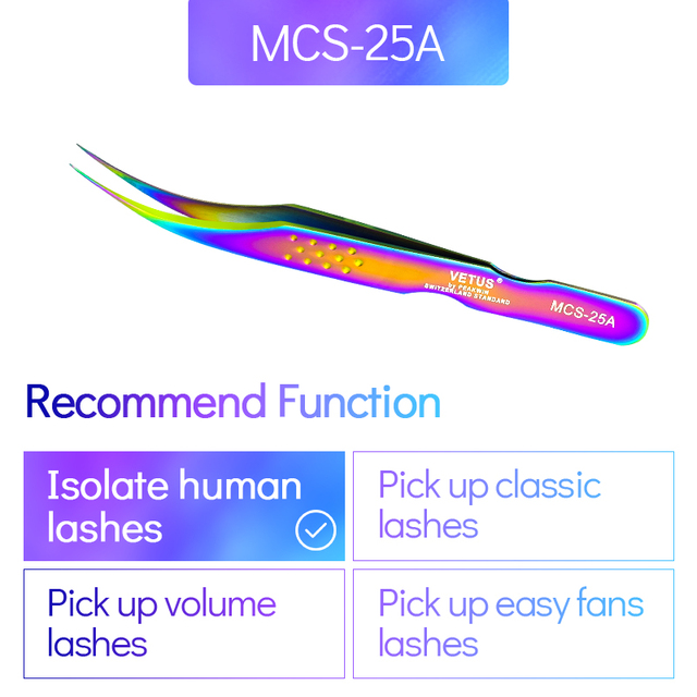 Vetus MCS All size single pack tweezers for eyelash extensions