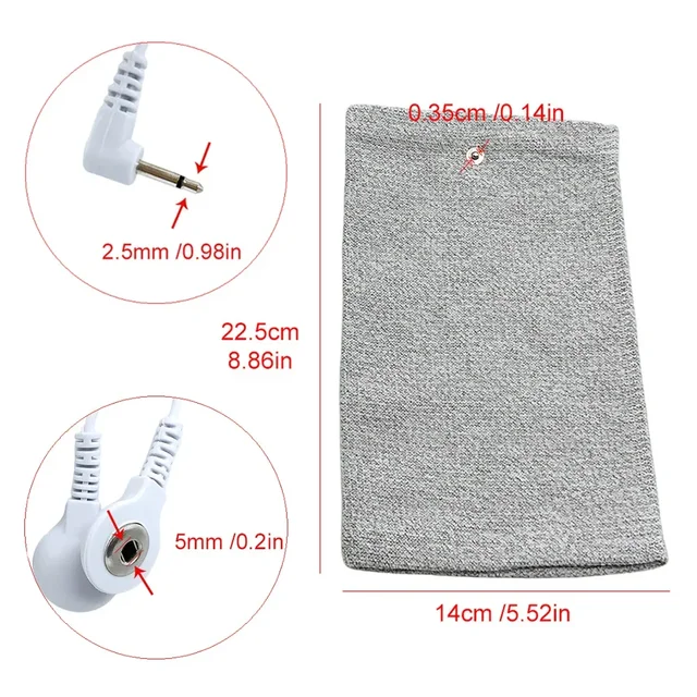 TENS Electrode Pulse Conductive Massage Knee Pads Conductive Silver Fiber for Physical Massager EMS Muscle Stimulator Legs Relax 5