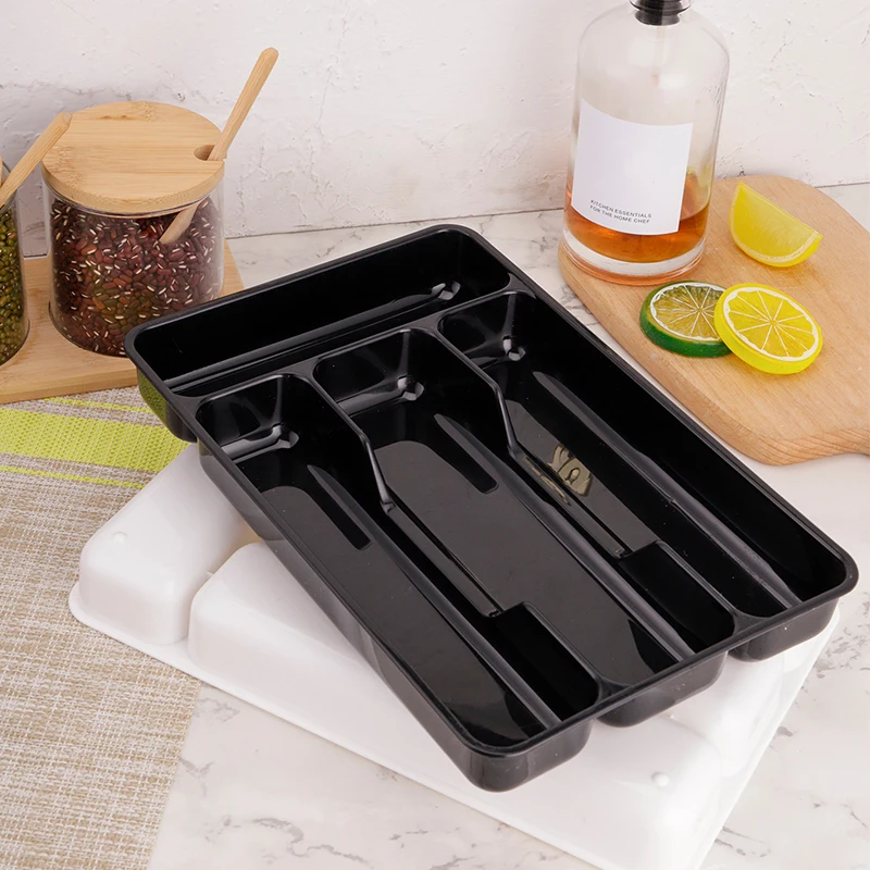 Description Picture 3 of itemCutlery Organizer Box Separation Storage Box Tableware Drawer Organizer Eco-Friendly PP Kitchen Spoon Knife Cutlery Tray Holder
