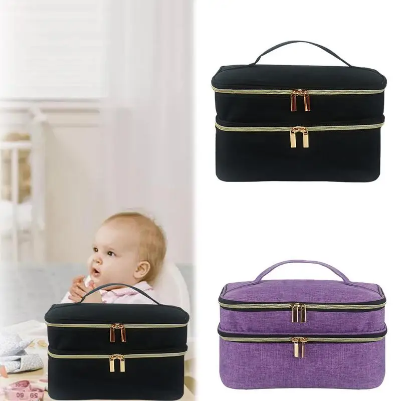 Sewing Storage Box Sewing Accessories Sewing Storage Case Sewing Supplies Storage Bag Double-Layer Box Thread Tools Travel Carring Box Case