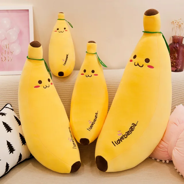 35/50CM Cartoon Banana Plush Toy Soft Plant Banana Pillow Super Soft Kids Toys Baby Kids Home Decoration Christmas Gift 1