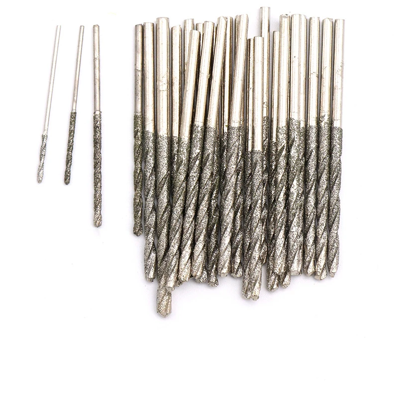 

1/3/5pcs Emery Twist Drill 0.8mm~3mm Diamond Bit Emerald Agate Glass Drill Grinding Bit Grinding Needle Hard Drill
