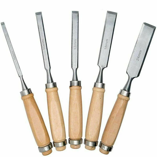 4PCS Wood Chisel Sets Cr-V, Chisel Set for Woodworking, 6mm(1/4),  12mm(1/2), 18mm(3/4), 24mm(1) - AliExpress