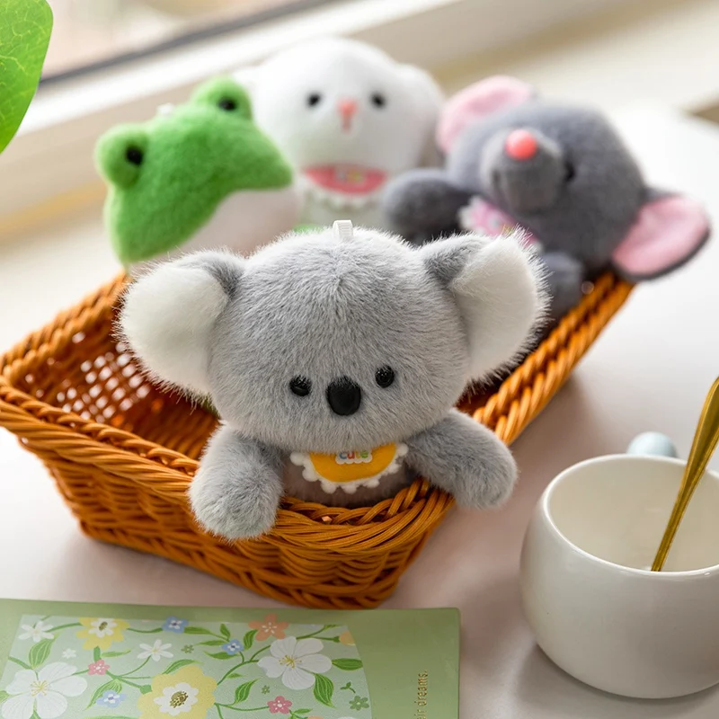Hot Wholesale Cute Animal Plush Toy Computer Decoration 13cm Dressing Doll Office Work Partner Colleagues Giving Gifts