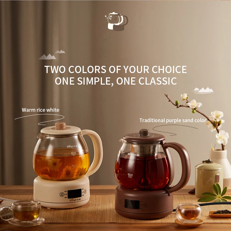 1L Electroc 220V Kettle Tea brewer Household Automatic Tea cooker steam spray type Back Flower Bear EU AU UK US PLUG