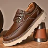 Brand's New Men's Fashionable Lace Up Thick Soled Wear-resistant Workwear Shoe Outdoor Comfortable Anti Slip Casual Sports Shoes 2