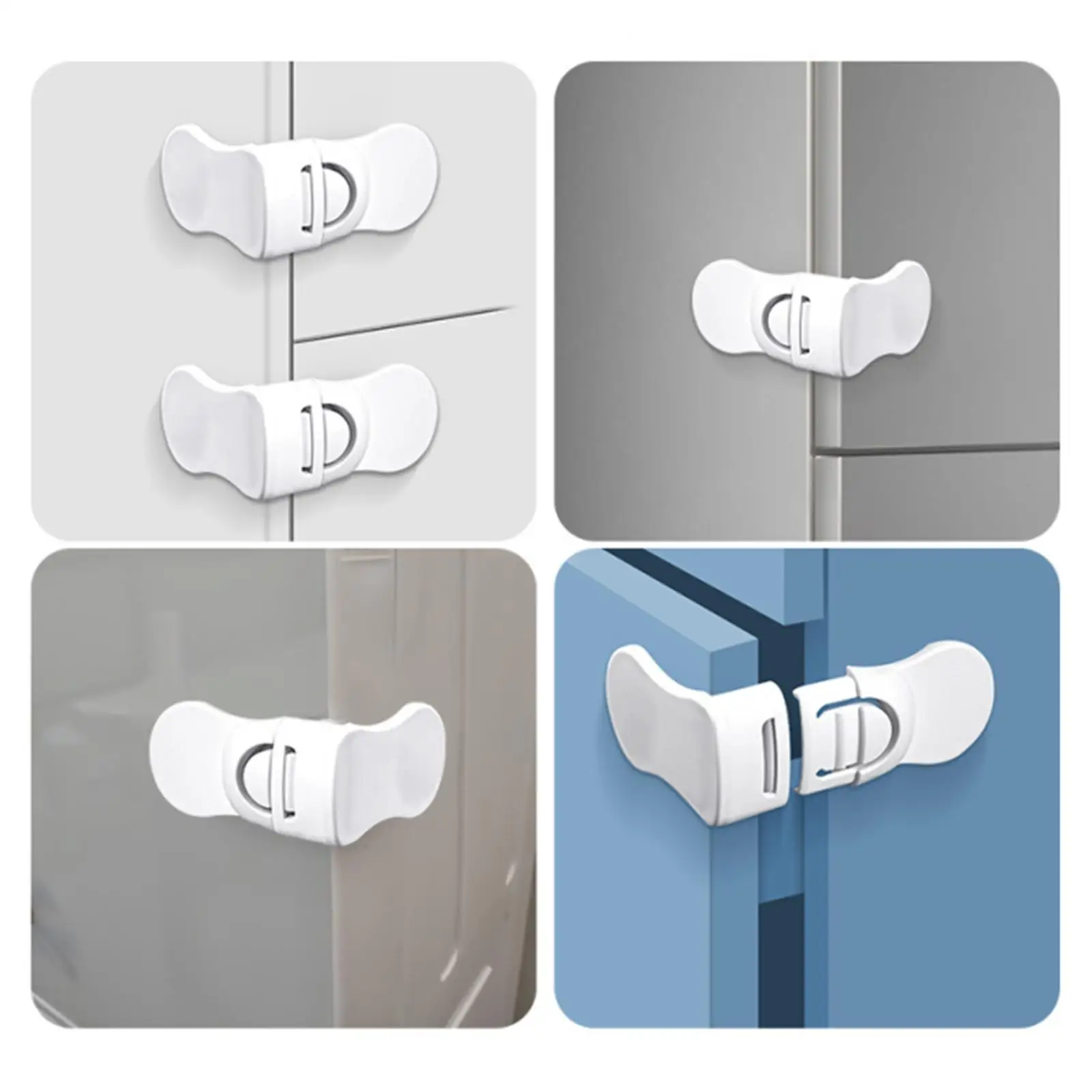 2 Pieces Houshold Baby Proofing Cabinet Locks for Home Drawers Fridges