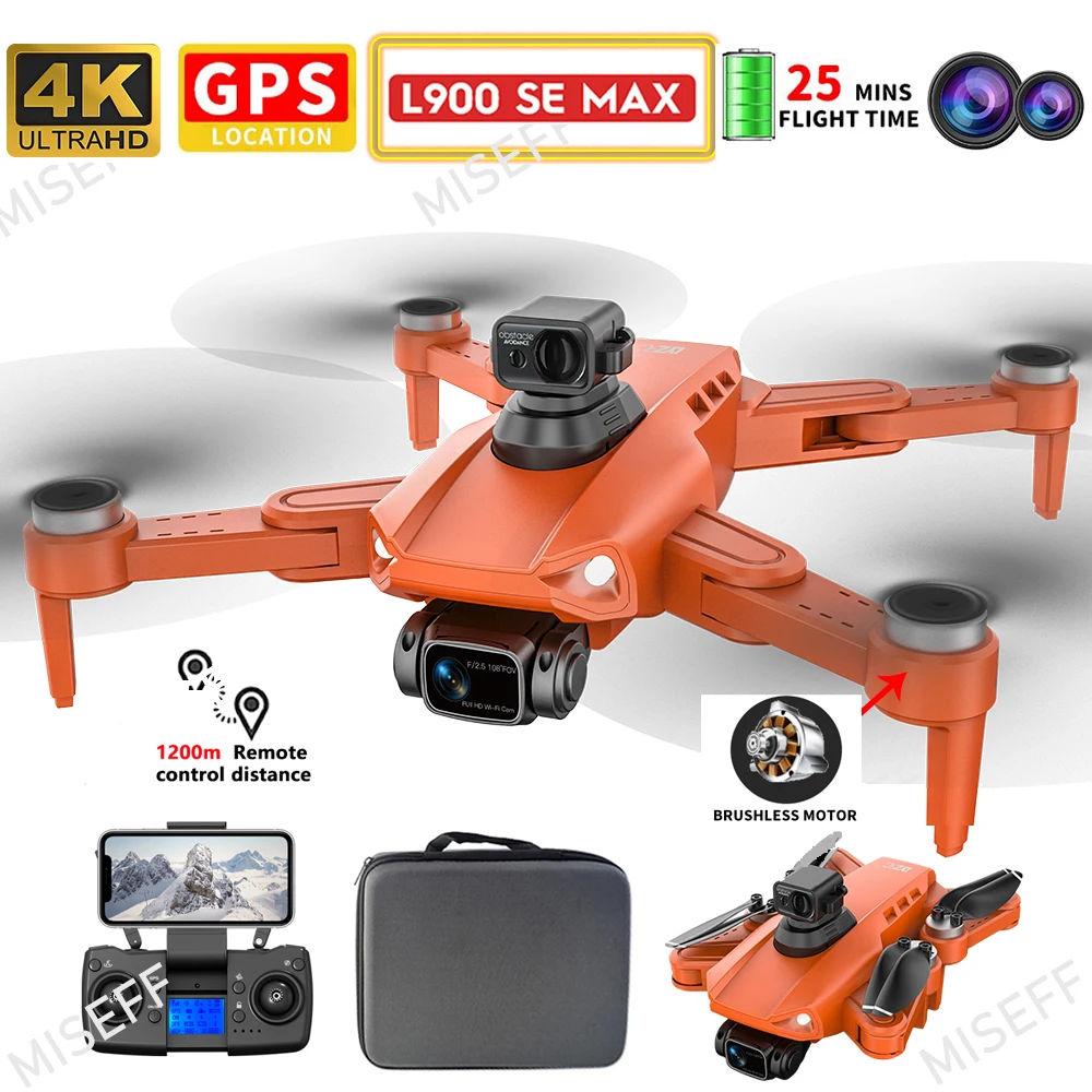 L900 PRO SE MAX Professional Drone 4K Camera GPS Brushless Motor 5G FPV Quadcopter 1.2km 25min RC Helicopter Dual Camera Drone