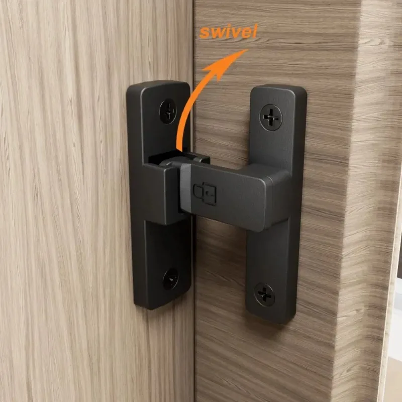 Door Lock 90/180 Degree Barn Bolt Cast Stainless Steel Hook Latch Window Cabinet Locks with Screws Right Angle Sliding Gate Lock