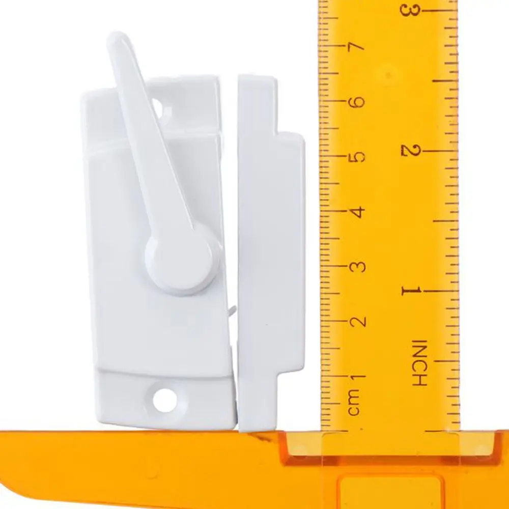 Cam Action Window Sash Locks with Keeper White Sliding Window Sash Locks for Double Hung Security