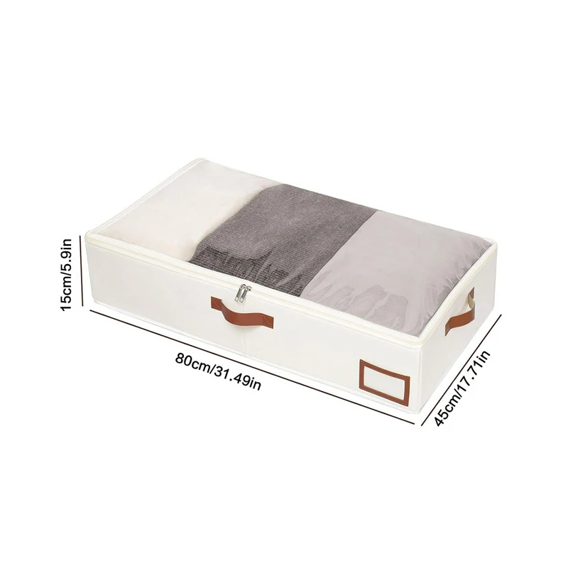 1 borsa porta abiti pieghevole di grande capacità, contenitore sotto il letto per trapunte con coperchio, organizer per armadio_voghion.com