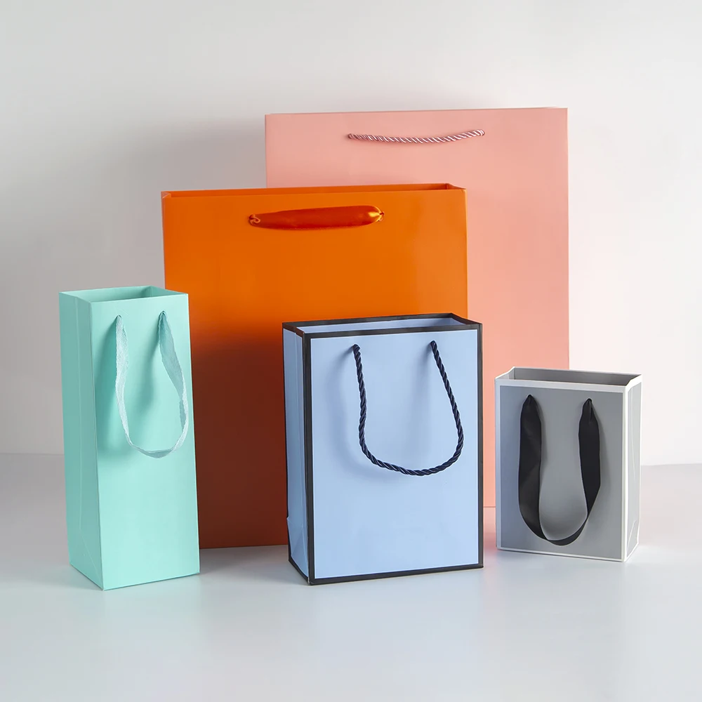 Large Gift Bags 30x10x25cm 24 Pack White Kraft Paper Shopping Bags with Handles Craft Totes in Bulk for Boutiques Birthdays