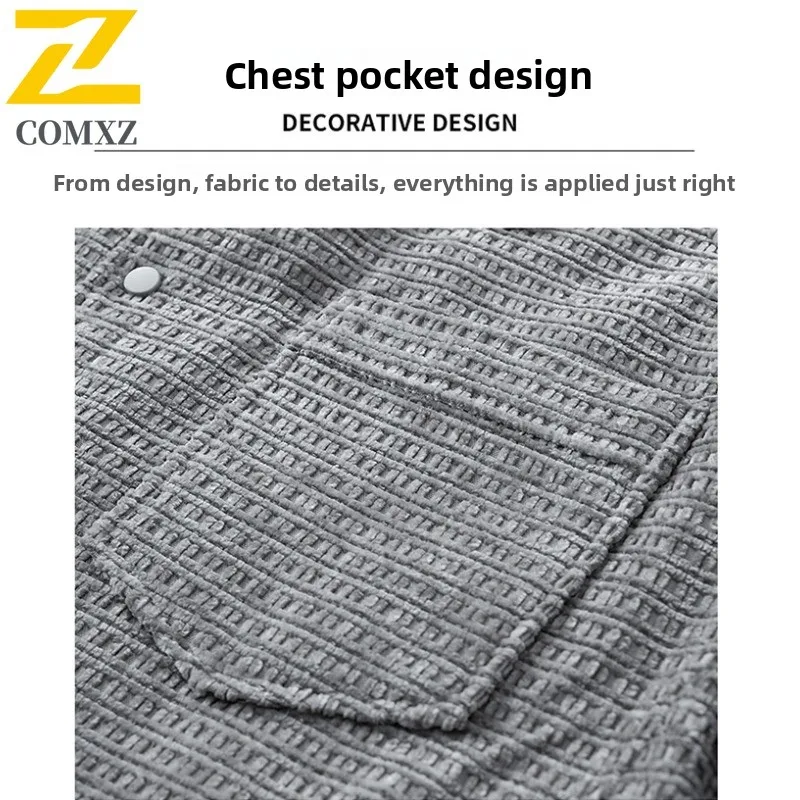 Men's American Style Workwear Jacket  Lapel Hiking Coat Waterproof Windproof Outdoor Utility Jacket for Camping Mountaineering