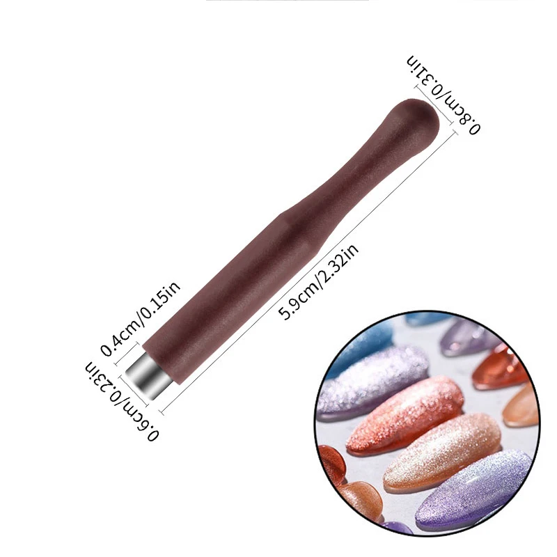 Colorful Strong Magnetic Pen Cylindrical Silicone Sleeve Cat Magnetic Stick For UV LED Nail Gel Polish Manicure Nail Supplies
